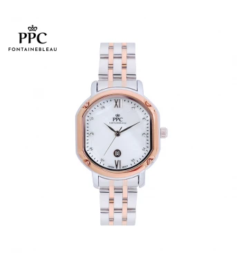 "นาฬิกาข้อมือ PARIS POLO CLUB PPC-DG01-SRG-WE  DORÉE COURT DATE SILVER SILVER ROSEGOLD / WHITE"	