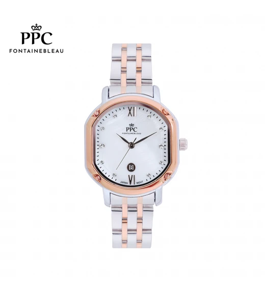 "นาฬิกาข้อมือ PARIS POLO CLUB PPC-DG01-SRG-WE  DORÉE COURT DATE SILVER SILVER ROSEGOLD / WHITE"	