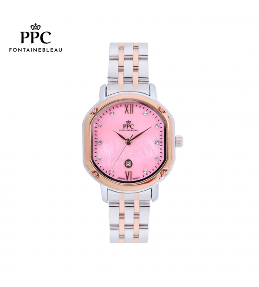 นาฬิกาข้อมือ PARIS POLO CLUB PPC-DG01-SRG-PK DORÉE COURT DATE SILVER SILVER ROSEGOLD / PINK	