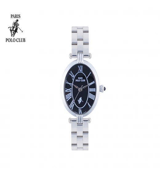นาฬิกาข้อมือ PARIS POLO CLUB PPC-DC42-BK OVALE CLASSIQUE ROMAN BLACK	