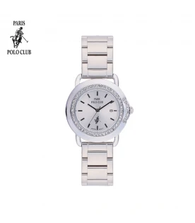 นาฬิกาข้อมือ PARIS POLO CLUB PPC-DC27-WE ÉTOILE DIAMOND RING DATE WHITE	