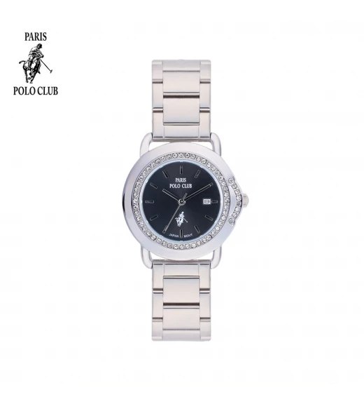 นาฬิกาข้อมือ PARIS POLO CLUB PPC-DC27-BK ÉTOILE DIAMOND RING DATE BLACK	
