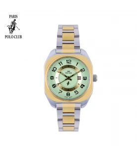 นาฬิกาข้อมือ PARIS POLO CLUB PPC-DC34-SGD-LGN LE BRETON MODERN SILVER GOLD / LIGHT GREEN	