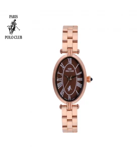 นาฬิกาข้อมือ PARIS POLO CLUB PPC-DC42-RG-BR OVALE CLASSIQUE ROMAN ROSEGOLD / BROWN	
