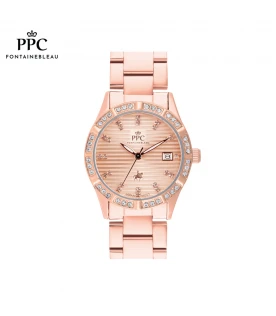 นาฬิกาข้อมือ PARIS POLO CLUB PPC-DF09-RG ÉTOILE LUSTRE DATE ROSEGOLD	