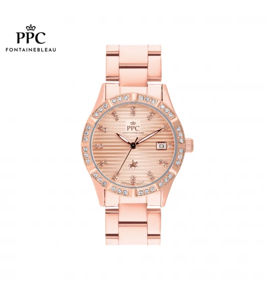 นาฬิกาข้อมือ PARIS POLO CLUB PPC-DF09-RG ÉTOILE LUSTRE DATE ROSEGOLD	