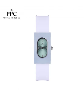 นาฬิกาข้อมือ PARIS POLO CLUB PPC-DF03-WE-PGN DORÉE OVALE CARRÉ MODERN  WHITE / PISTACHIO GREEN	