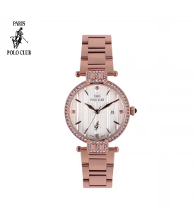 นาฬิกาข้อมือ PARIS POLO CLUB PPC-DC32-RG-WE ÉTOILE RUBAN DIAMOND ROSEGOLD / WHITE	