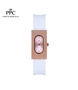 นาฬิกาข้อมือ PARIS POLO CLUB PPC-DF03-WE-PK DORÉE OVALE CARRÉ MODERN WHITE / PINK	