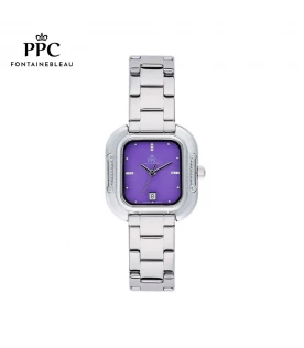 นาฬิกาข้อมือ PARIS POLO CLUB PPC-DF07-VLT DORÉE CORDE DATE VIOLET	
