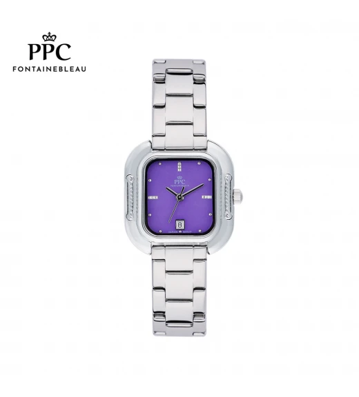 นาฬิกาข้อมือ PARIS POLO CLUB PPC-DF07-VLT DORÉE CORDE DATE VIOLET	