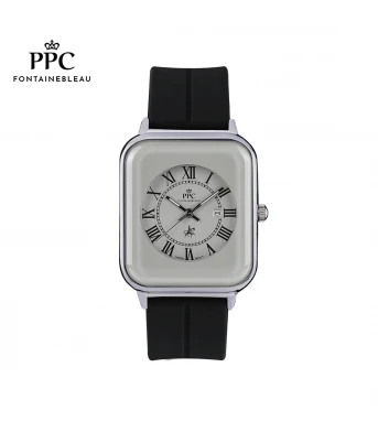 "นาฬิกาข้อมือ PARIS POLO CLUB PPC-DH01-BK-LGY  JEUNESSE QUAD EDGE ROMAN DATE BLACK / LIGHT GREY"	