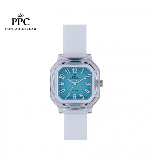 นาฬิกาข้อมือ PARIS POLO CLUB PPC-DC49A-WE-CY JEUNESSE VIVID 38 MM WHITE / CYAN	