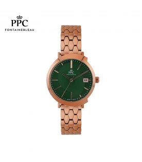 นาฬิกาข้อมือ PARIS POLO CLUB PPC-DI02-RG-GN CANNES HARMONIE DATE ROSEGOLD / GREEN	
