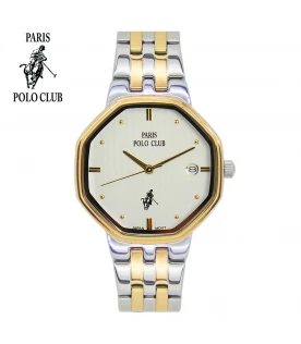 นาฬิกาข้อมือ PARIS POLO CLUB PPC-230801-SGD-WE  SILVER GOLD /WHITE	