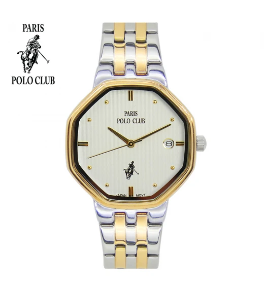นาฬิกาข้อมือ PARIS POLO CLUB PPC-230801-SGD-WE  SILVER GOLD /WHITE	