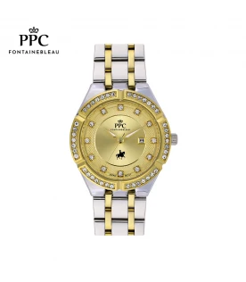นาฬิกาข้อมือ PARIS POLO CLUB PPC-DF08-SGD-GD ÉTOILE ECLIPSE ROYALE DATE SILVER GOLD / GOLD	