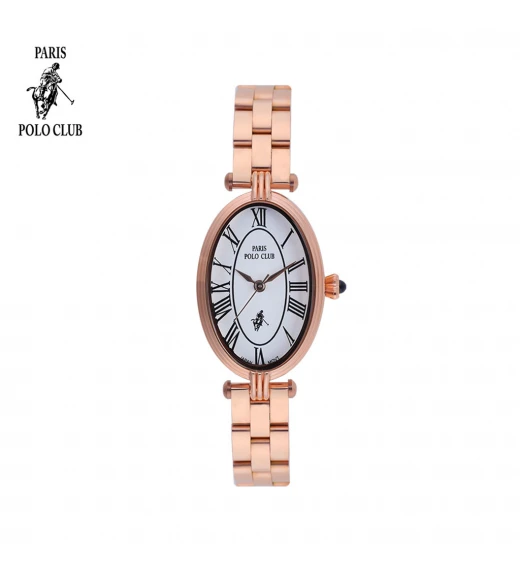 นาฬิกาข้อมือ PARIS POLO CLUB PPC-DC42-RG-WE OVALE CLASSIQUE ROMAN ROSEGOLD / WHITE	
