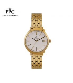 นาฬิกาข้อมือ PARIS POLO CLUB PPC-DI02-GD-WE CANNES HARMONIE DATE GOLD / WHITE	
