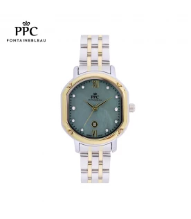 นาฬิกาข้อมือ PARIS POLO CLUB PPC-DG01-SGD-OGN DORÉE COURT DATE SILVER SILVER GOLD / ORIENT GREEN	