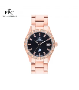 นาฬิกาข้อมือ PARIS POLO CLUB PPC-DF09-RG-BK ÉTOILE LUSTRE DATE ROSEGOLD / BLACK	