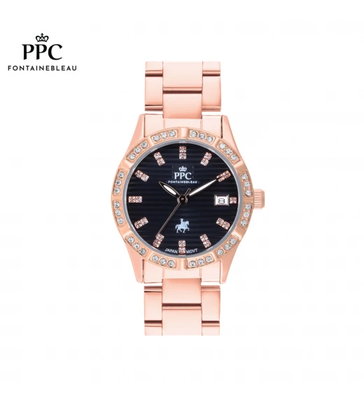 นาฬิกาข้อมือ PARIS POLO CLUB PPC-DF09-RG-BK ÉTOILE LUSTRE DATE ROSEGOLD / BLACK	