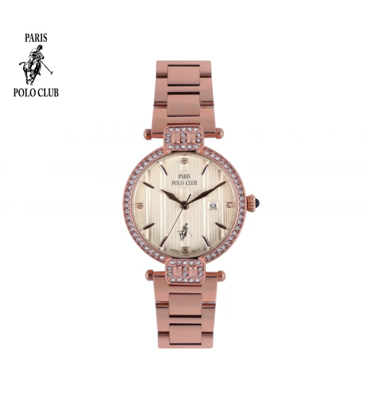 นาฬิกาข้อมือ PARIS POLO CLUB PPC-DC32-RG-WN ÉTOILE RUBAN DIAMOND ROSEGOLD / WINE	