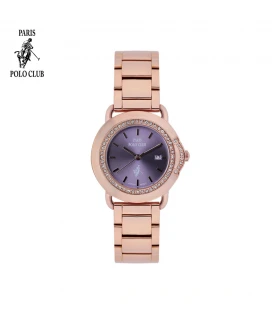 นาฬิกาข้อมือ PARIS POLO CLUB PPC-DC27-RG-VLT ÉTOILE DIAMOND RING DATE ROSEGOLD / VIOLET	