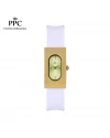 นาฬิกาข้อมือ PARIS POLO CLUB PPC-DF03-WE-YW DORÉE OVALE CARRÉ MODERN WHITE / YELLOW	