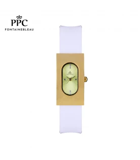 นาฬิกาข้อมือ PARIS POLO CLUB PPC-DF03-WE-YW DORÉE OVALE CARRÉ MODERN WHITE / YELLOW	