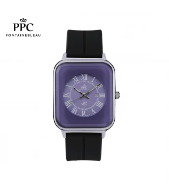 "นาฬิกาข้อมือ PARIS POLO CLUB PPC-DH01-BK-LIC  JEUNESSE QUAD EDGE ROMAN DATE BLACK / LILAC"	