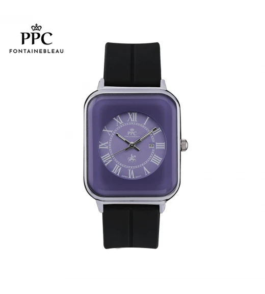 "นาฬิกาข้อมือ PARIS POLO CLUB PPC-DH01-BK-LIC  JEUNESSE QUAD EDGE ROMAN DATE BLACK / LILAC"	