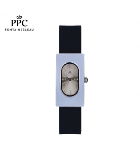 นาฬิกาข้อมือ PARIS POLO CLUB PPC-DF03-BK-GY DORÉE OVALE CARRÉ MODERN BLACK / GREY	