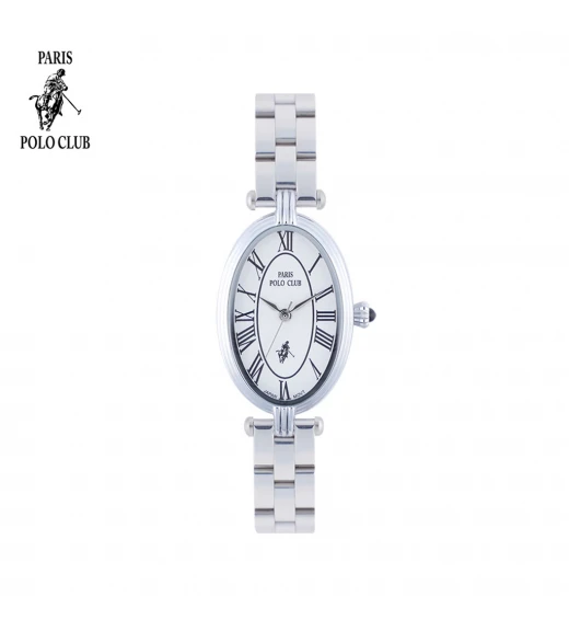 นาฬิกาข้อมือ PARIS POLO CLUB PPC-DC42-WE OVALE CLASSIQUE ROMAN WHITE	