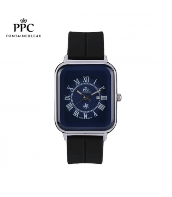 "นาฬิกาข้อมือ PARIS POLO CLUB PPC-DH01-BK-NV  JEUNESSE QUAD EDGE ROMAN DATE BLACK / NAVY BLUE"	