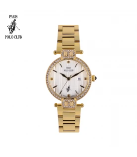 นาฬิกาข้อมือ PARIS POLO CLUB PPC-DC32-GD-WE ÉTOILE RUBAN DIAMOND GOLD / WHITE	