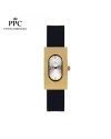นาฬิกาข้อมือ PARIS POLO CLUB PPC-DF03-BK-GWE DORÉE OVALE CARRÉ MODERN BLACK / GOLD WHITE	