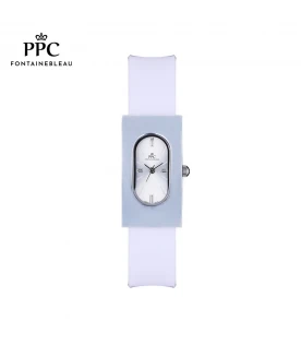 นาฬิกาข้อมือ PARIS POLO CLUB PPC-DF03-WE-WE DORÉE OVALE CARRÉ MODERN WHITE / WHITE	