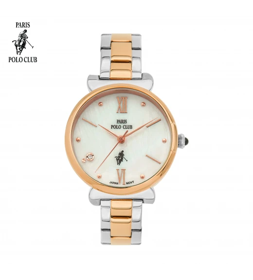 นาฬิกาข้อมือ PARIS POLO CLUB PPC-230703-SRG-WE  SILVERROSEGOLD / WHITE	