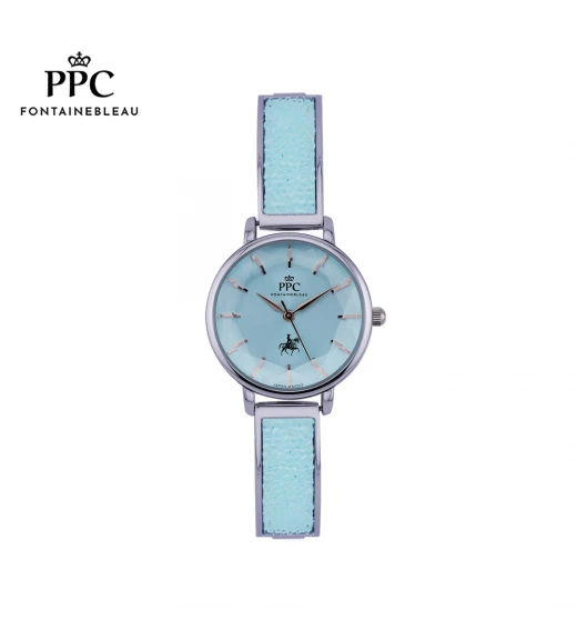 นาฬิกาข้อมือ PARIS POLO CLUB PPC-DJ03-LBU CANNES GLITTER PASTAL LIGHT BLUE	