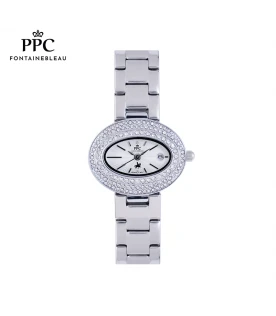 นาฬิกาข้อมือ PARIS POLO CLUB PPC-EA03-WE CANNES DIAMOND ARENA DATE WHITE	
