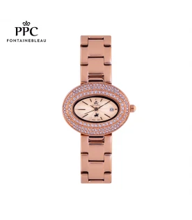 นาฬิกาข้อมือ PARIS POLO CLUB PPC-EA03-RG CANNES DIAMOND ARENA DATE ROSEGOLD	