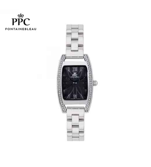 นาฬิกาข้อมือ PARIS POLO CLUB PPC-EA17-BK DORÉE FLOWER MODERN BLACK	