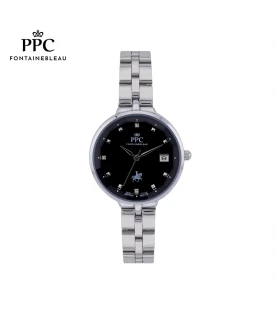 นาฬิกาข้อมือ PARIS POLO CLUB PPC-DI05-BK JOAN CRYSTAL DOME DATE BLACK	
