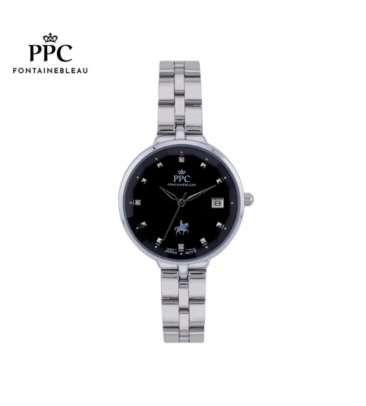 นาฬิกาข้อมือ PARIS POLO CLUB PPC-DI05-BK JOAN CRYSTAL DOME DATE BLACK	