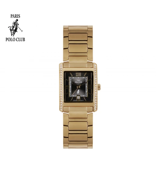 นาฬิกาข้อมือ PARIS POLO CLUB PPC-DC31-GD-BK DORÉE GRAND ROMAN  GOLD / BLACK	