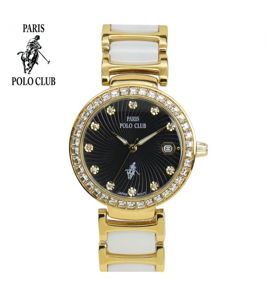 นาฬิกาข้อมือ PARIS POLO CLUB PPC-230705-GD-BK  GOLD / BLACK	