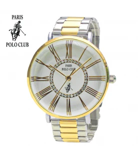 นาฬิกาข้อมือ PARIS POLO CLUB PPC-230213-SGD-WE  SILVERGOLD / BLACK	