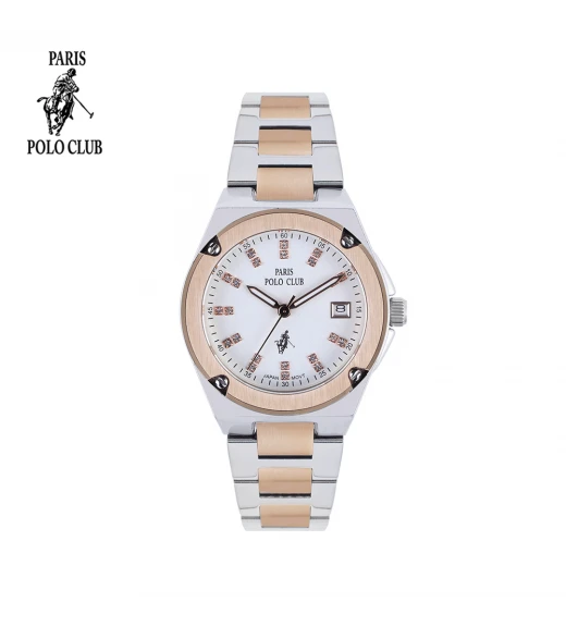 นาฬิกาข้อมือ PARIS POLO CLUB PPC-DC35-SRG-WE  SILVER ROSEGOLD / WHITE	