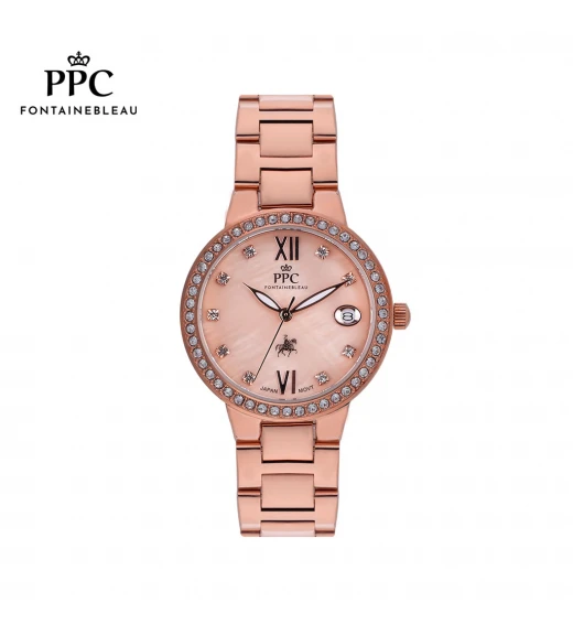 นาฬิกาข้อมือ PARIS POLO CLUB PPC-DF10-RG ÉTOILE SÉRÉNITÉ DATE ROSEGOLD	